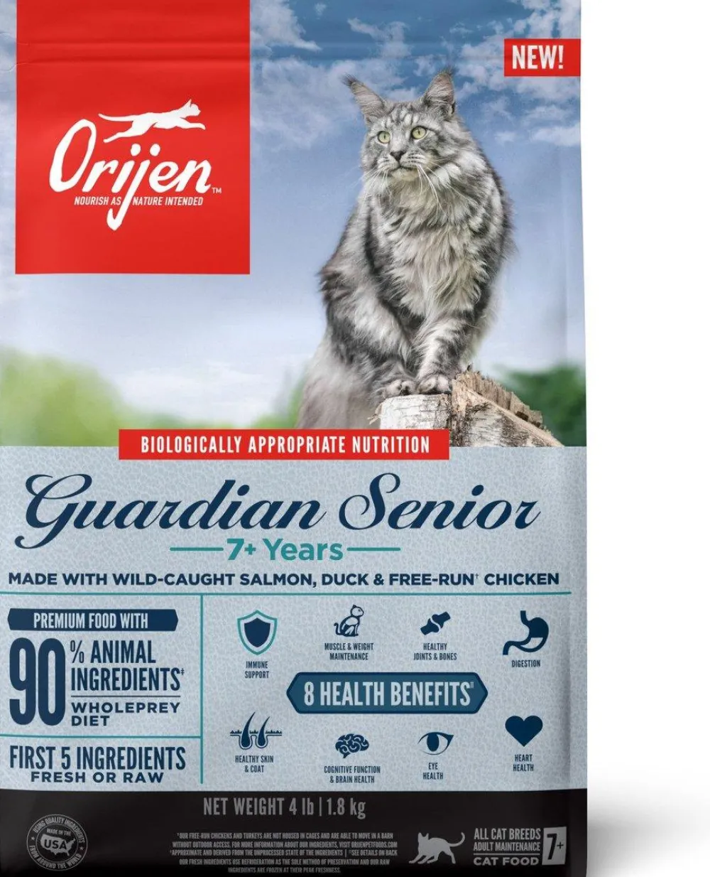 Orijen Dry Food^Guardian Senior 7+ Grain-Free Dry Cat Food, 4-lb