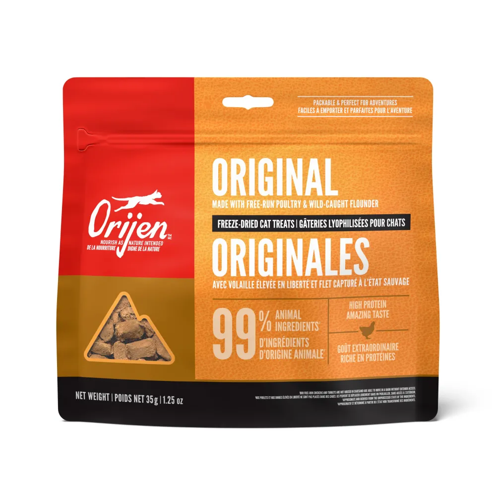 Orijen Freeze-Dried Treats^Original Grain-Free Freeze-Dried Cat Treats, 1.25-oz