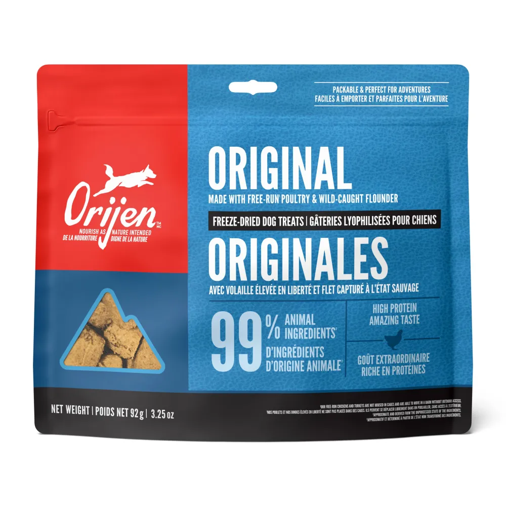 Orijen Freeze-Dried Treats^Original Grain-Free Freeze-Dried Dog Treats, 3.25-oz
