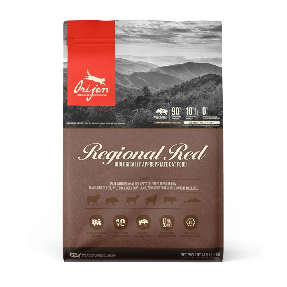 Orijen Dry Food^Regional Red Grain-Free Dry Cat Food, 4-lb
