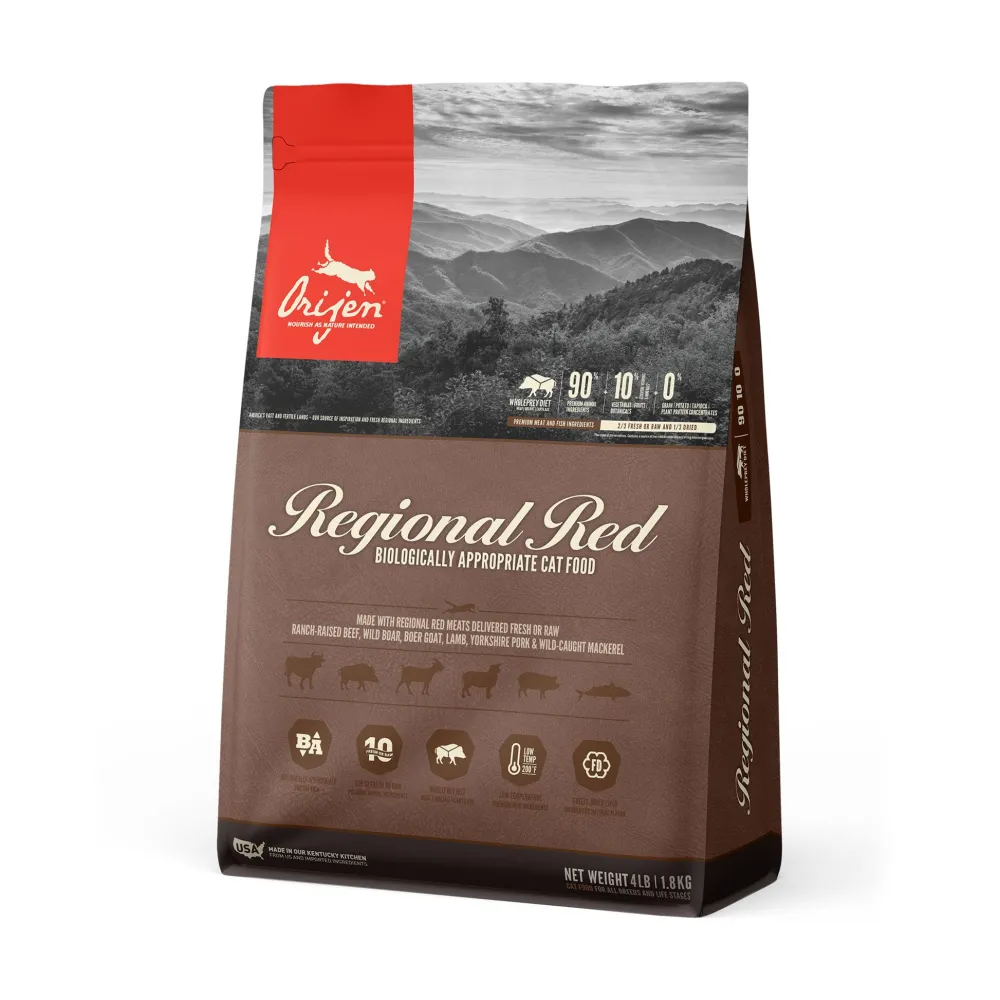 Orijen Dry Food^Regional Red Grain-Free Dry Cat Food, 4-lb