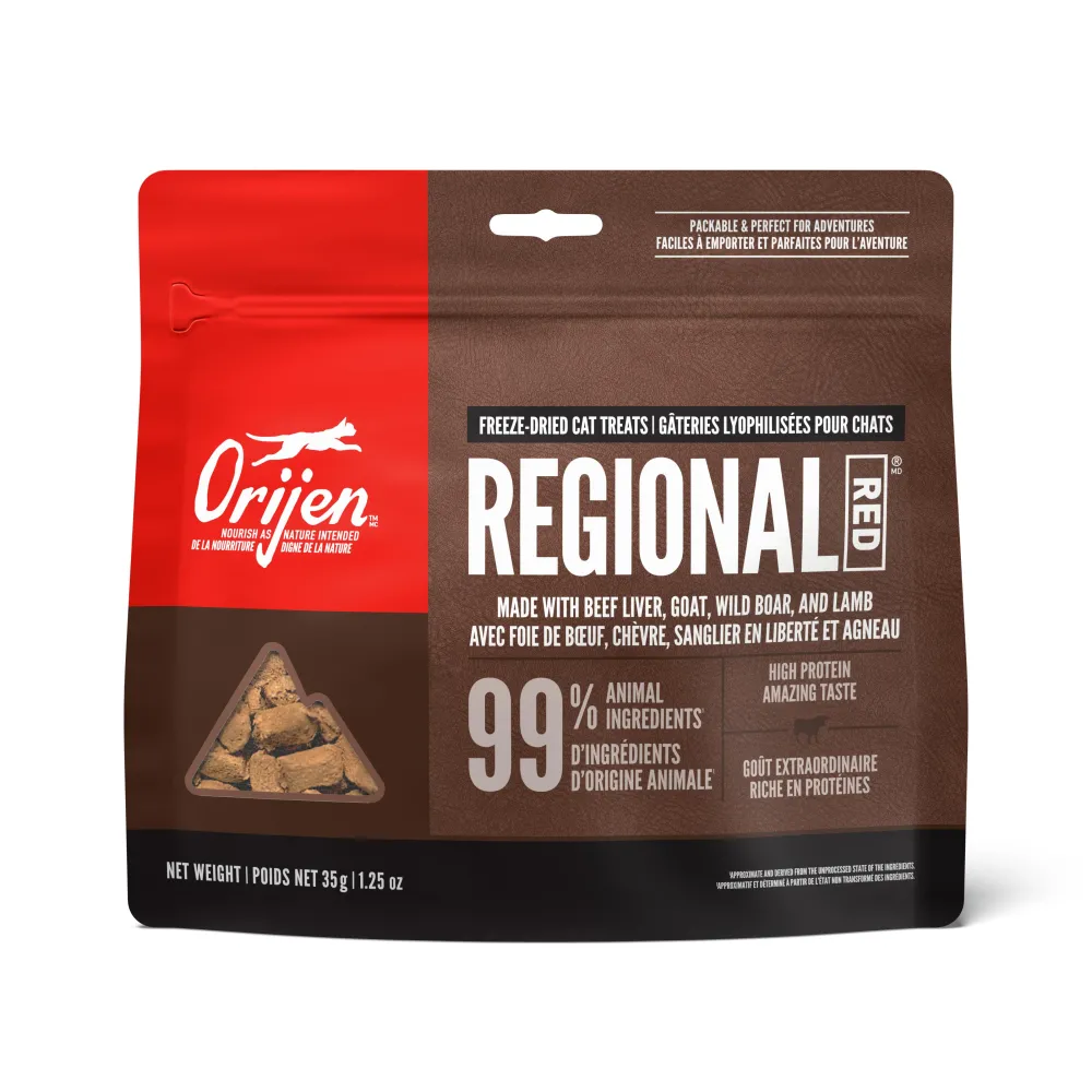Orijen Freeze-Dried Treats^Regional Red Grain-Free Freeze-Dried Cat Treats, 1.25-oz