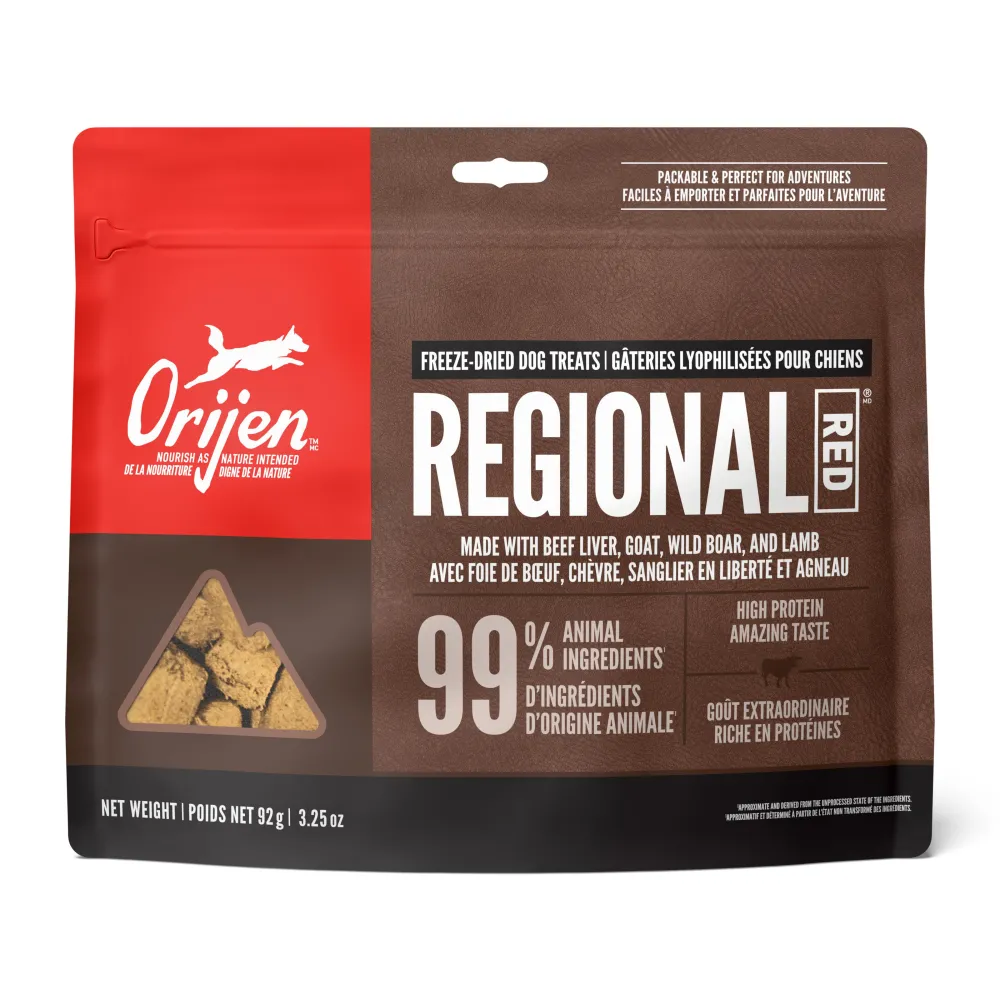 Orijen Freeze-Dried Treats^Regional Red Grain-Free Freeze-Dried Dog Treats, 3.25-oz