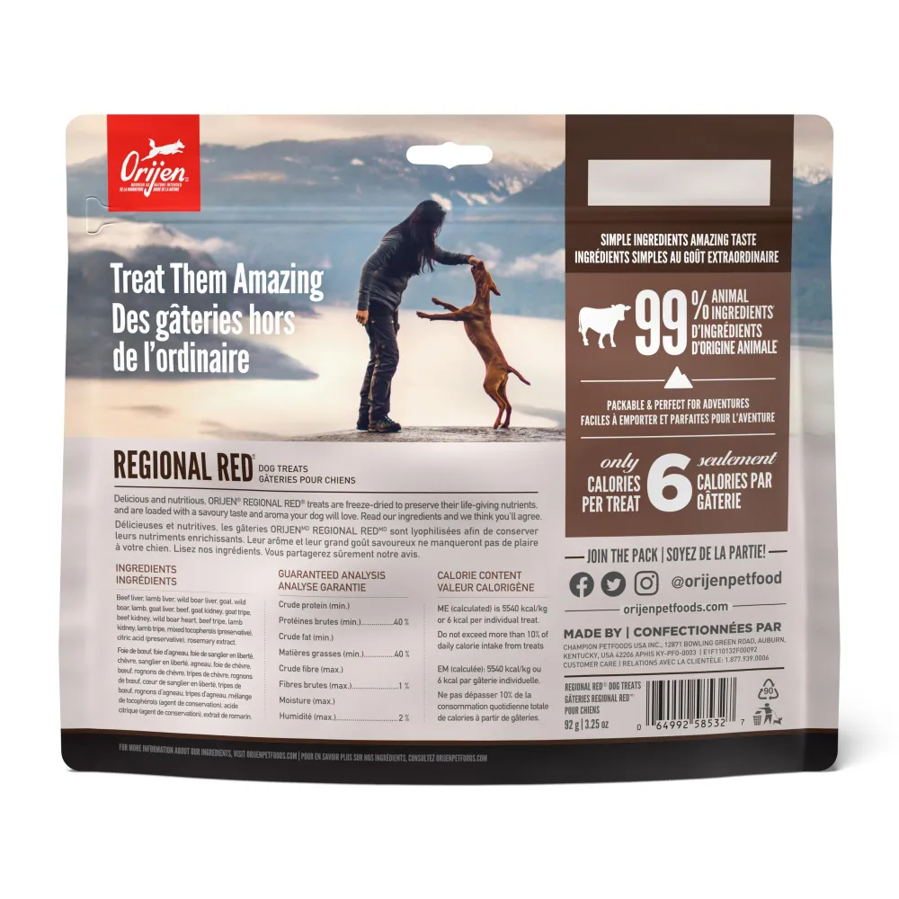 Orijen Freeze-Dried Treats^Regional Red Grain-Free Freeze-Dried Dog Treats, 3.25-oz