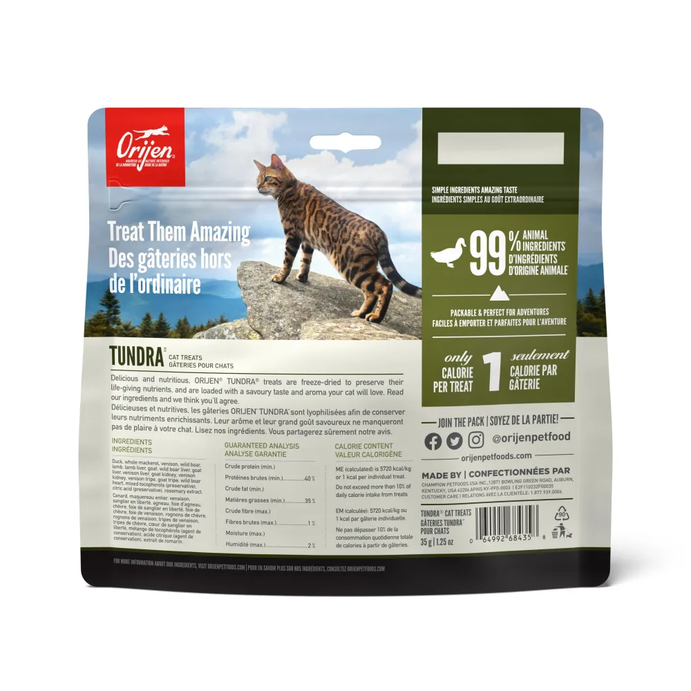 Orijen Freeze-Dried Treats^Tundra Grain-Free Freeze-Dried Cat Treats, 1.25-oz