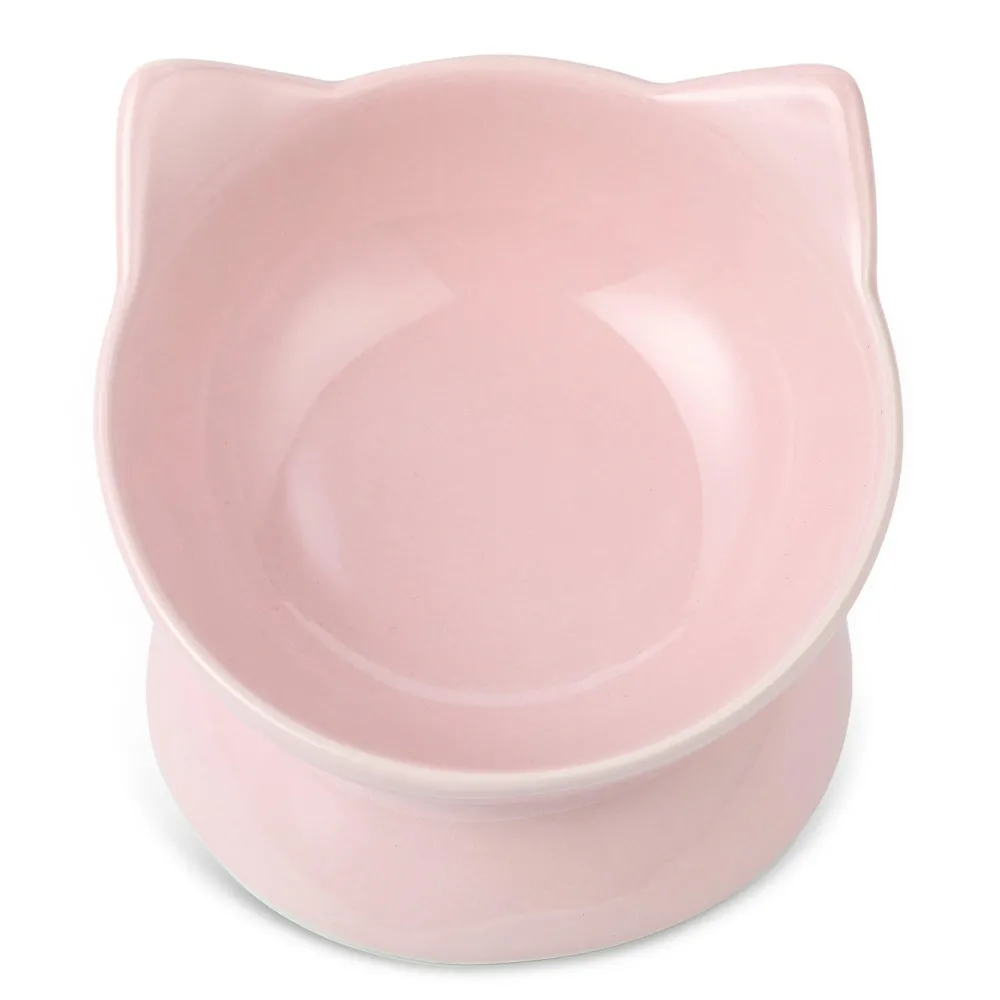 Park Life Bowls & Feeders | Bowls & Feeders^Designs Oscar Tilt Cat Dish, Pink, 10-oz