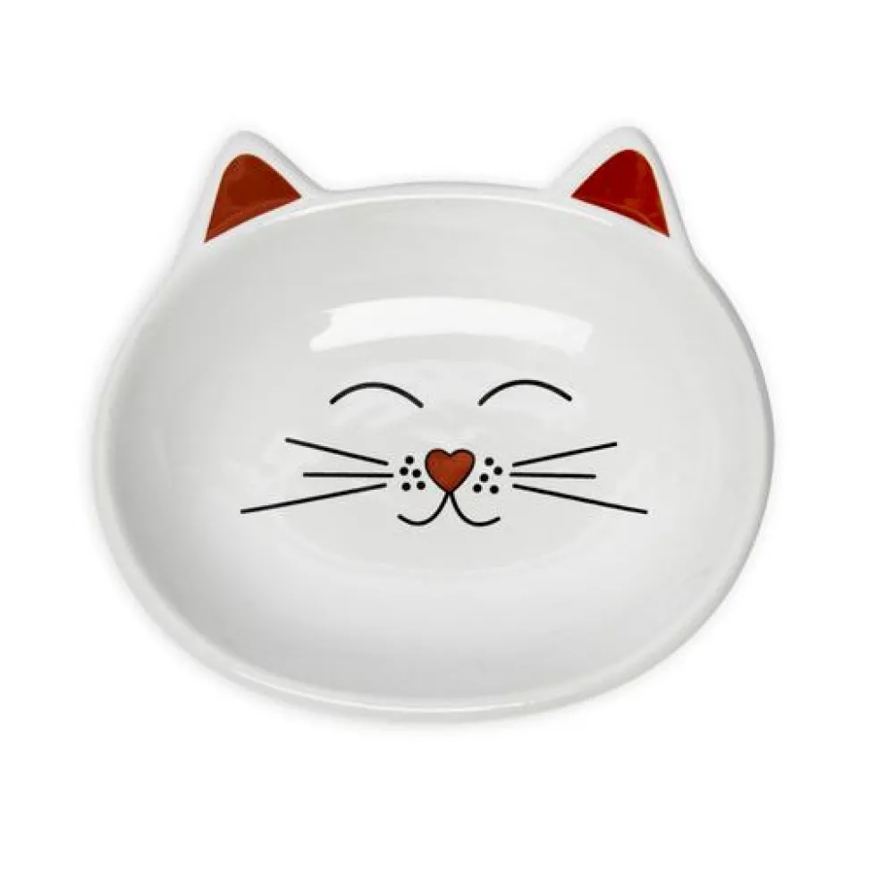 Park Life Bowls & Feeders | Bowls & Feeders^Oscar Ceramic Cat Dish, White