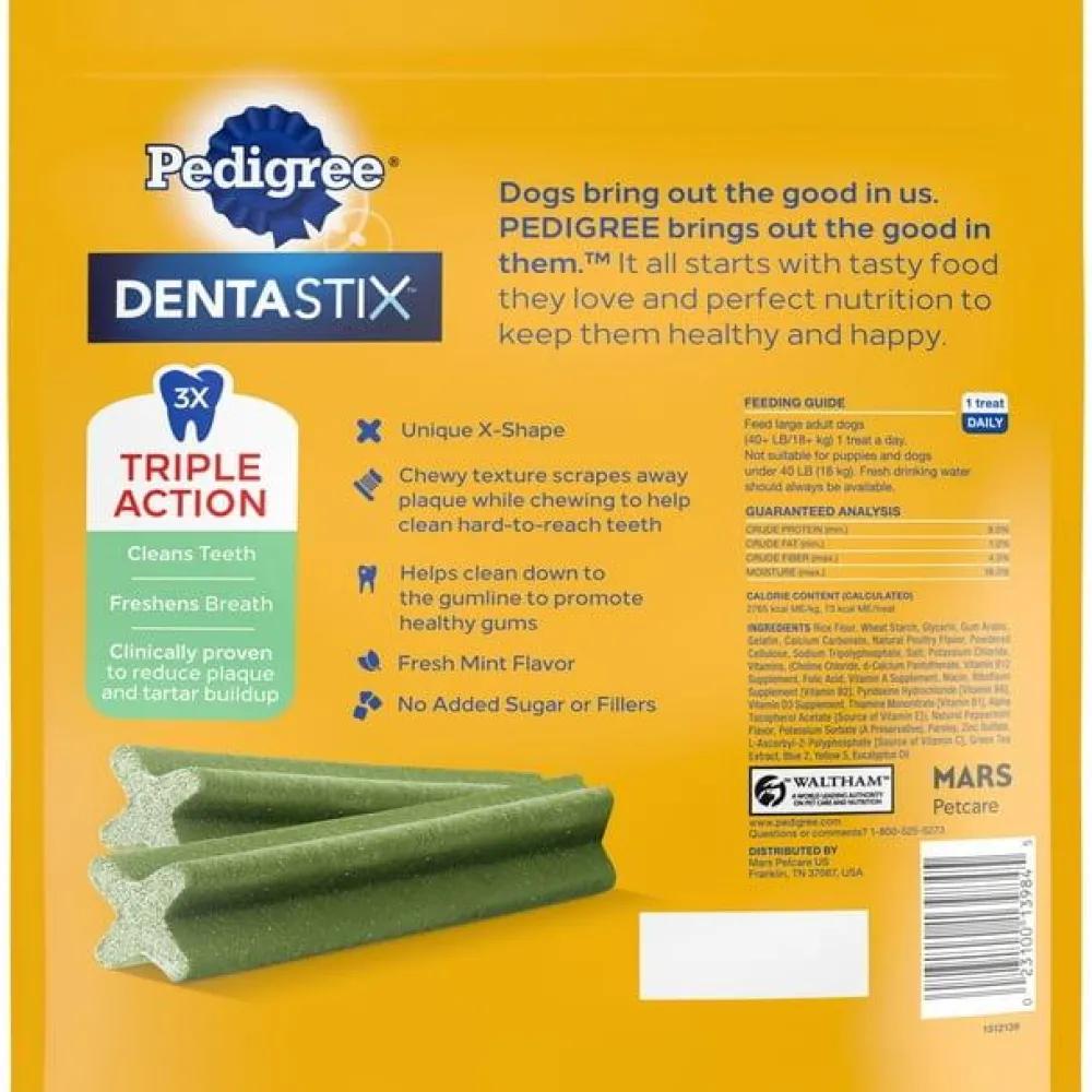 Pedigree Dental & Hard Chews^DENTASTIX Fresh Dental Dog Treats, Large, 28-count