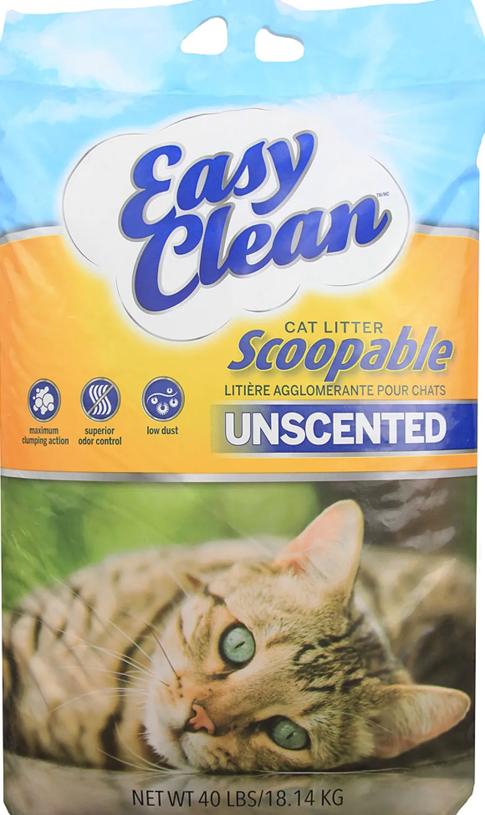 Pestell Litter & Accessories | Litter & Accessories^Easy Clean Unscented Scoopable Cat Litter, 40-lb