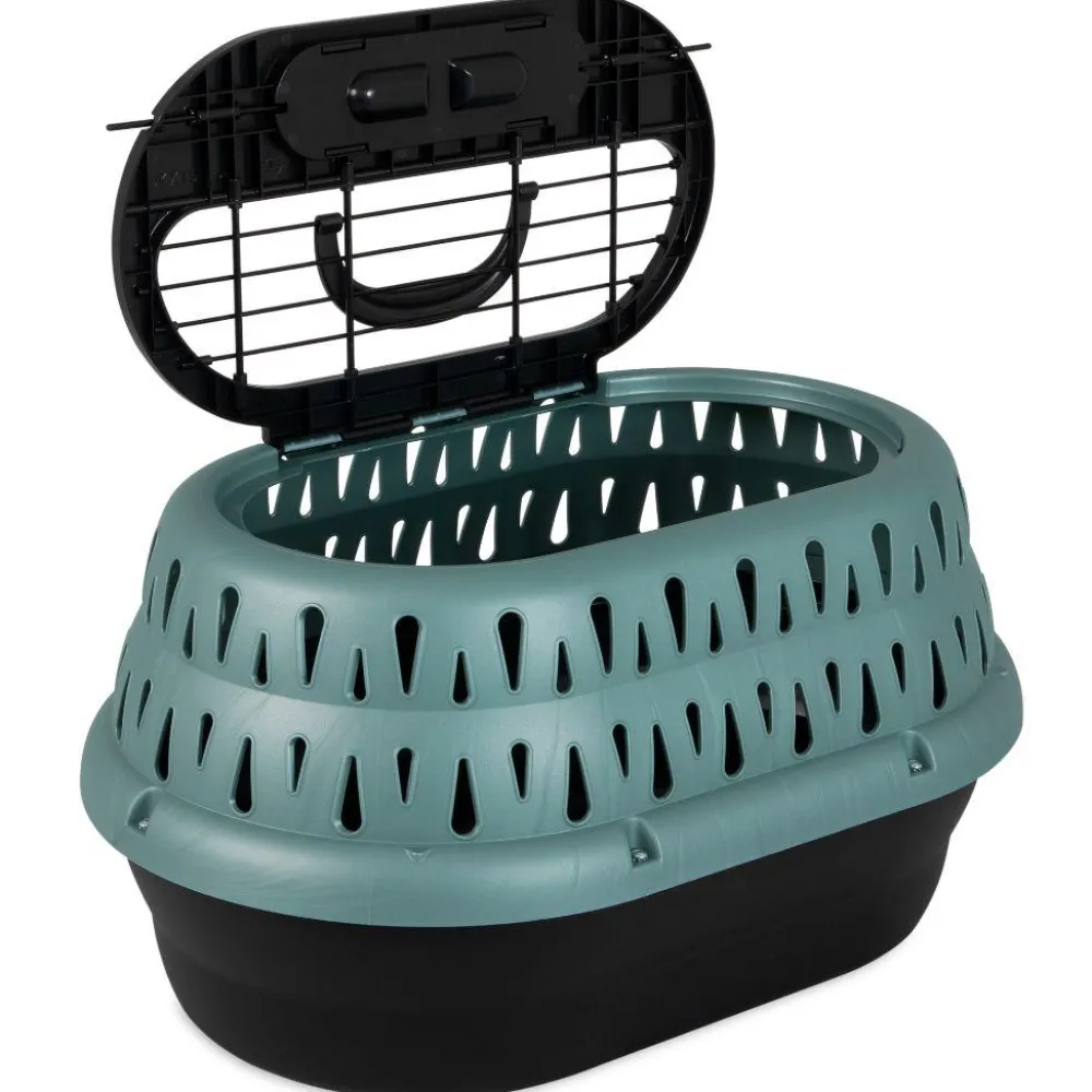 Petmate Carriers & Travel | Carriers & Travel^Top Load Cat Kennel, Green, 19-in