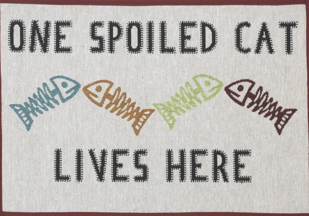 Petrageous Bowls & Feeders | Bowls & Feeders^Designs One Spoiled Cat Tapestry Placemat