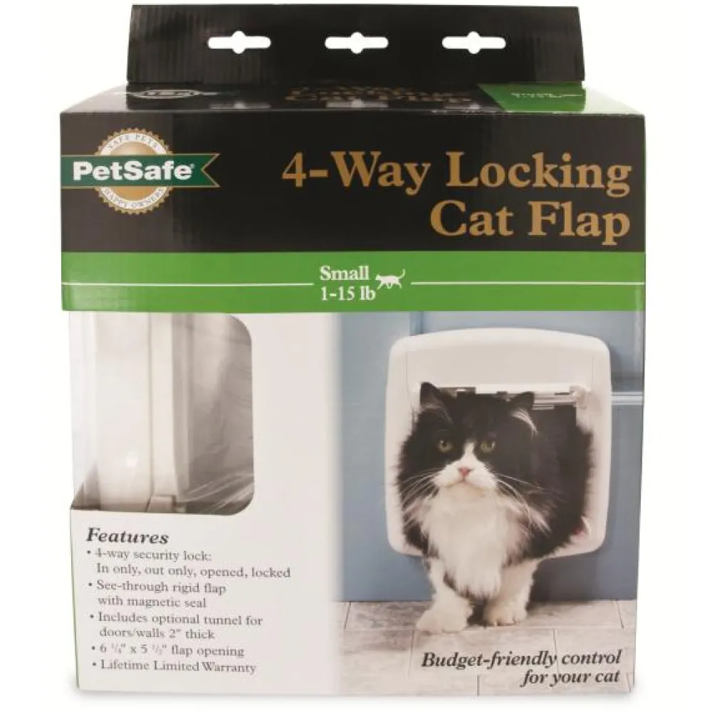 Petsafe Crates, Pens & Gates | Crates, Pens & Gates^4-way Locking Cat Door Flap with Tunnel