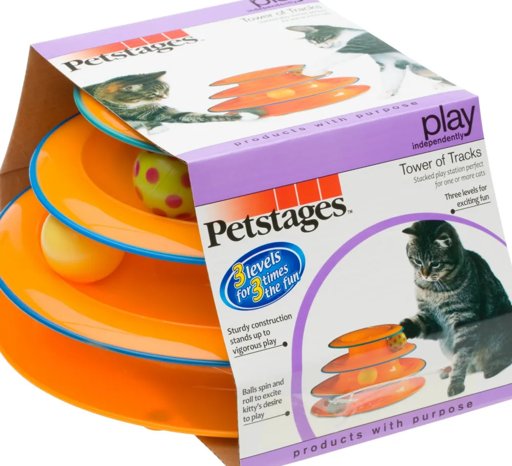 Petstages Toys | Toys^Tower of Tracks Cat Toy, 10-in