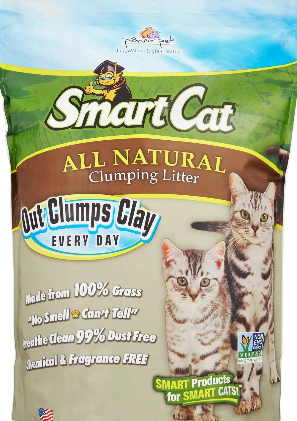 Pioneer Pet Litter & Accessories | Litter & Accessories^SmartCat Unscented Clumping Grass Cat Litter, 10-lb