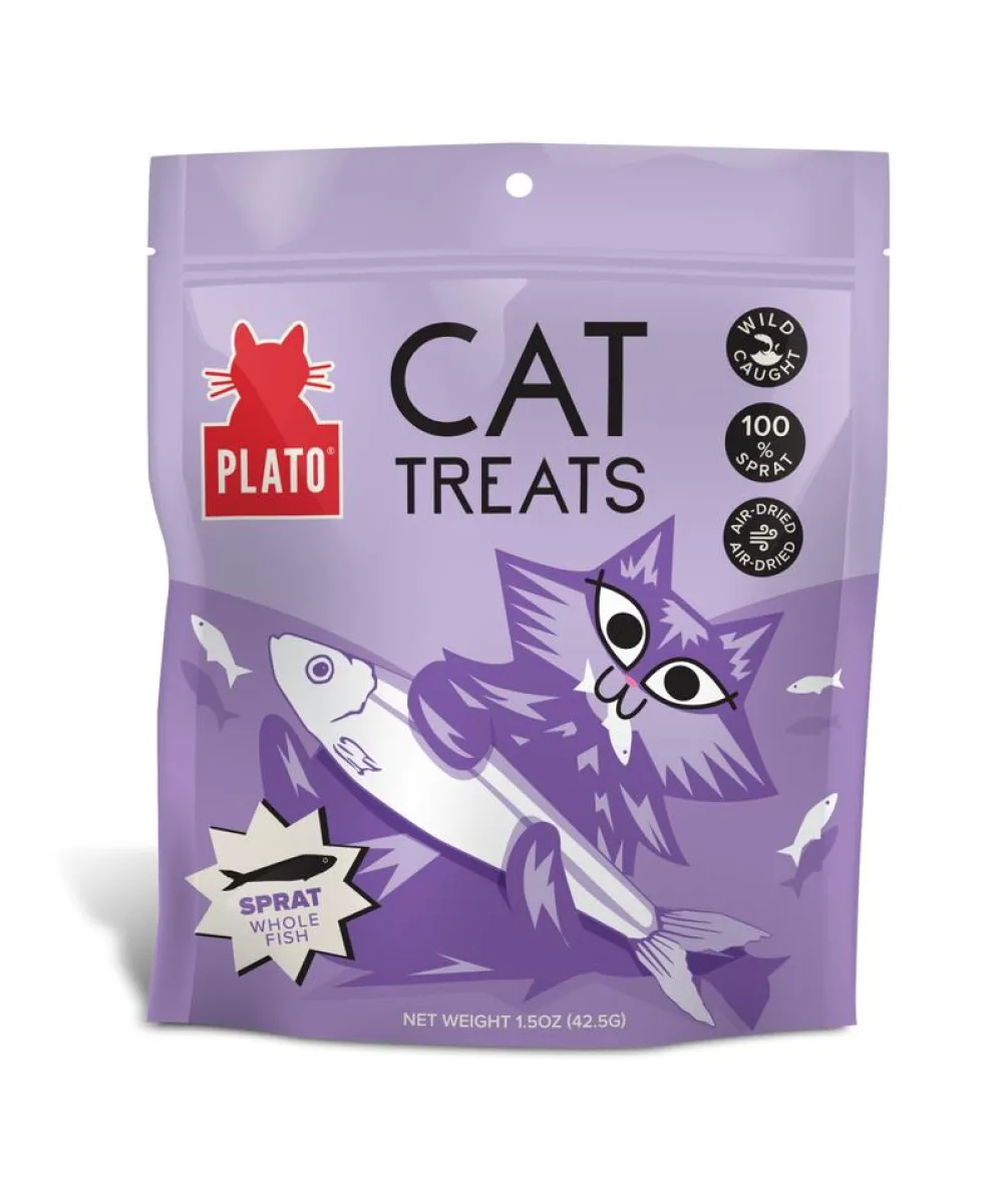 Plato Pet Treats Air-Dried & Dehydrated Treats^Plato Baltic Sprat Air-Dried Cat Treats, 2.5-oz
