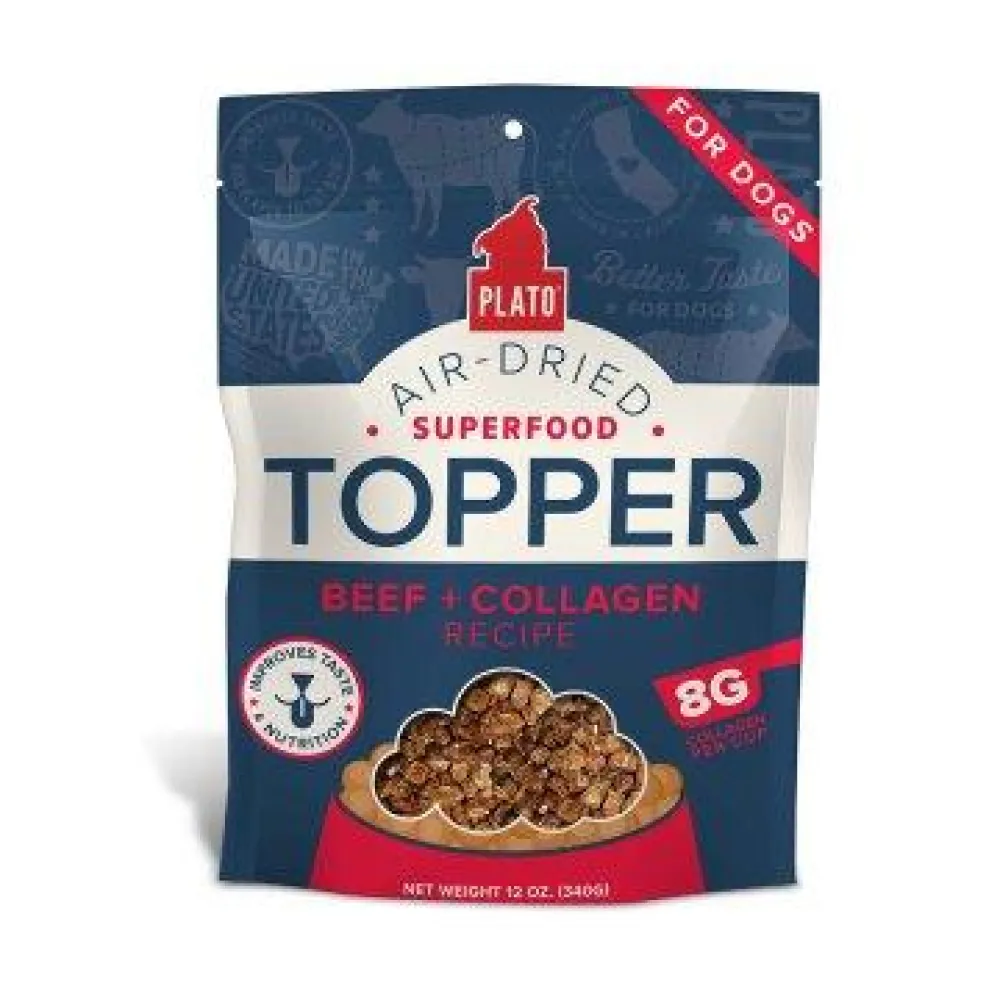 Plato Pet Treats Food Toppings^Plato Beef & Collagen Pet Food Topper, 5.5-oz