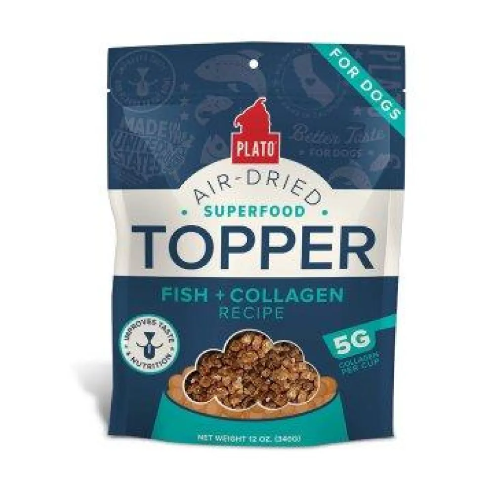 Plato Pet Treats Food Toppings^Plato Fish & Collagen Pet Food Topper, 5.5-oz