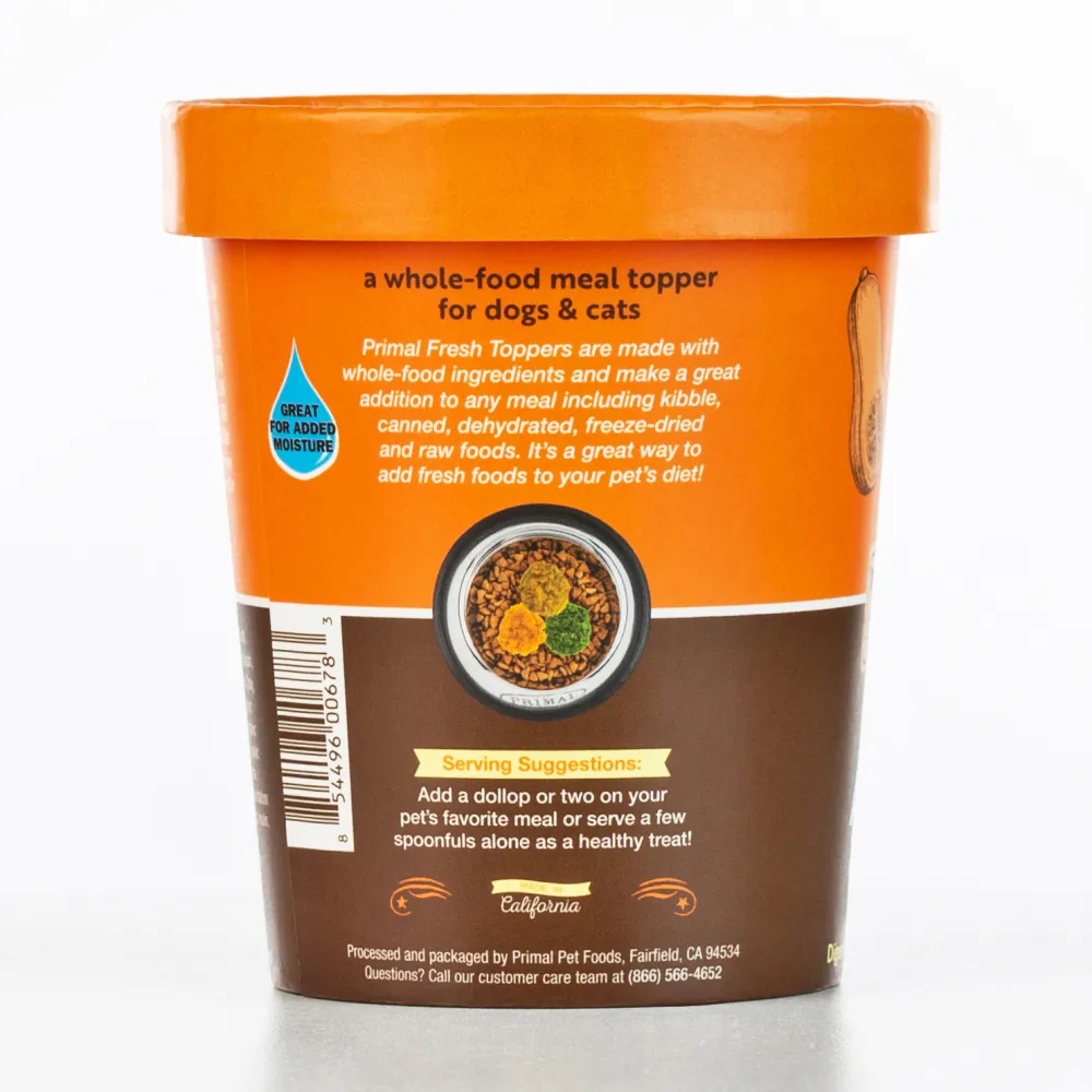 Primal Pet Foods Frozen Food | Food Toppings^Primal Fresh Toppers Awesome Squash, Frozen Dog & Cat Food Topper, 16-oz