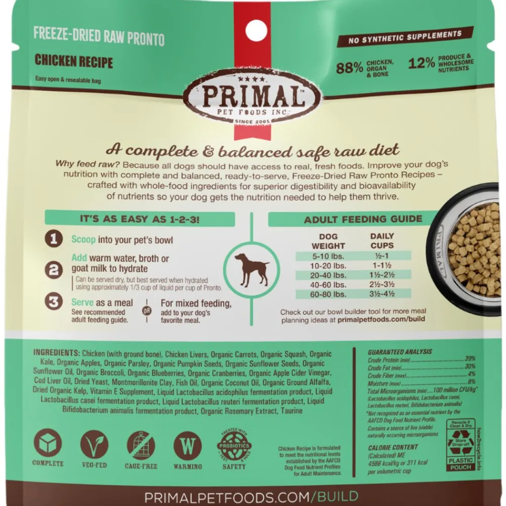 Primal Pet Foods Freeze-Dried Food^Primal Pronto Raw Freeze-Dried Chicken Recipe Dog Food, 7-oz