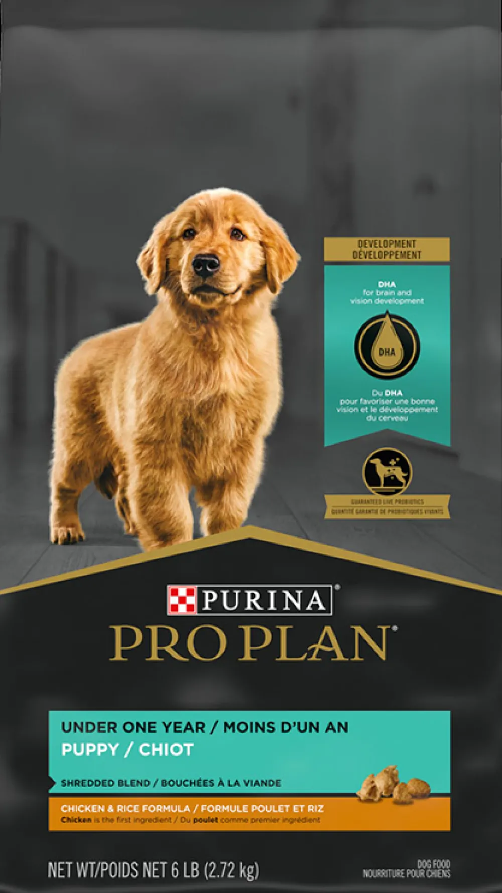 Purina Pro Plan Dry Food^Savor Puppy Shredded Blend Chicken & Rice Formula Dry Dog Food, 6-lb