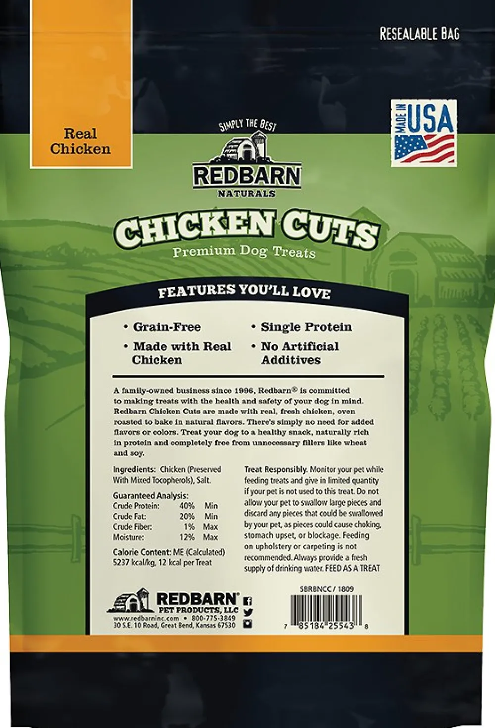 Redbarn Pet Products Freeze-Dried Treats^Redbarn Chicken Cuts Freeze-Dried Dog Treats, 8-oz