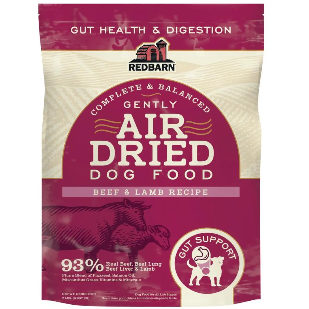 Redbarn Pet Products Air-Dried & Dehydrated Food^Redbarn Gut Health & Digestion Beef & Lamb Air-Dried Dog Food, 2-lb