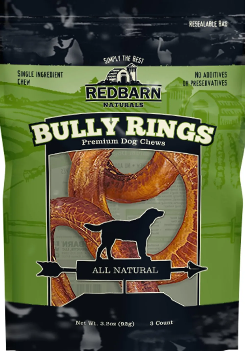 Redbarn Pet Products Bully Sticks & Natural Chews^Redbarn Naturals Bully Rings Dog Treats