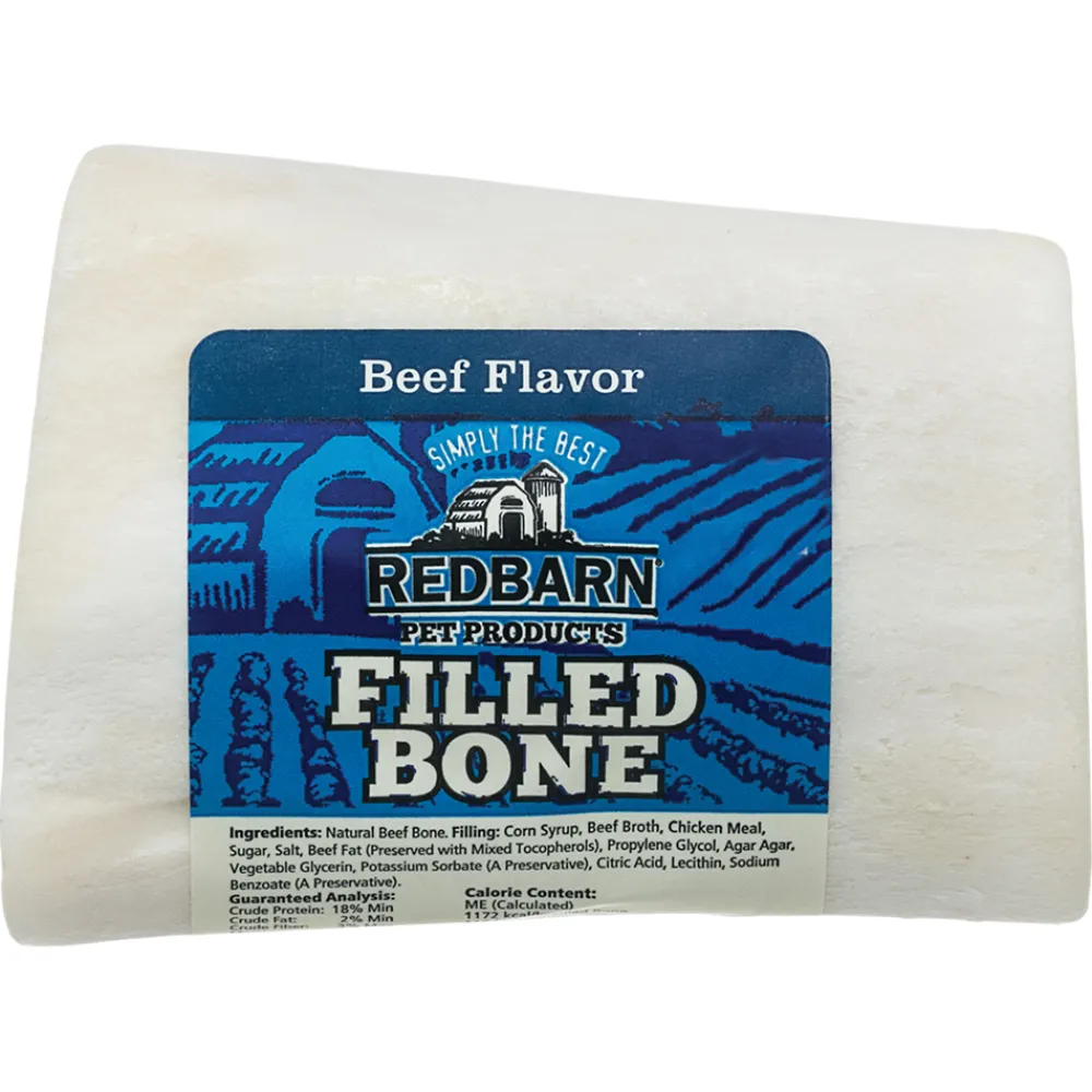 Redbarn Pet Products Bully Sticks & Natural Chews^Redbarn Small Beef Filled Bones Dog Treats
