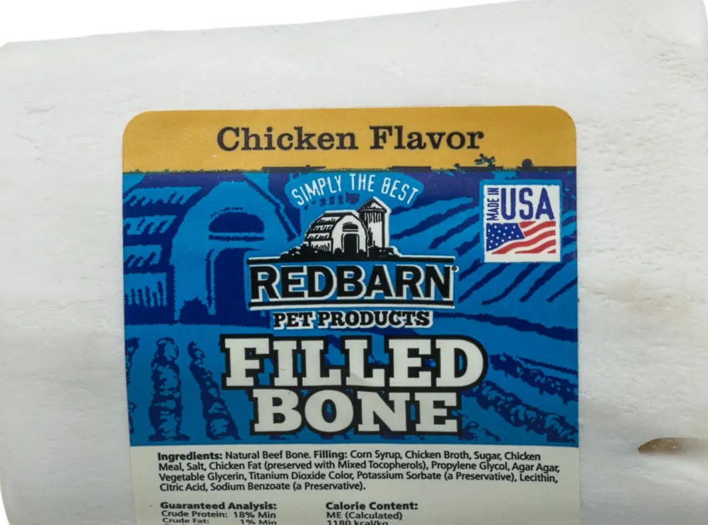 Redbarn Pet Products Bully Sticks & Natural Chews^Redbarn Small Chicken Filled Bones Dog Treats