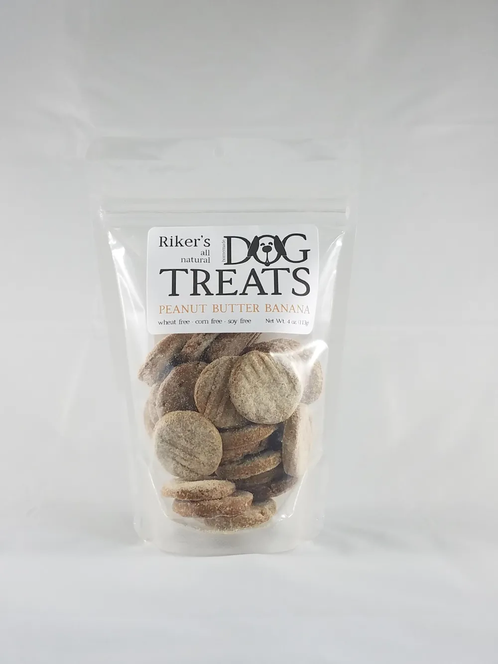 Riker's Dog Treats Biscuits & Crunchy Treats^Riker's Peanut Butter Banana Circle Dog Treats, 4-oz