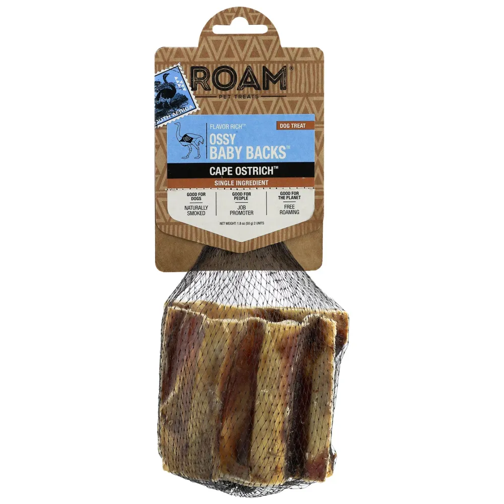 Roam Bully Sticks & Natural Chews^Ossy Baby Backs Bone Dog Chew Treat, 2-count