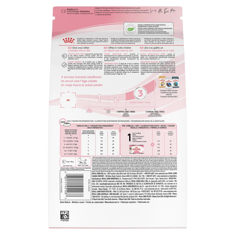 Royal Canin Dry Food^Feline Health Nutrition Kitten Dry Cat Food, 3-lb
