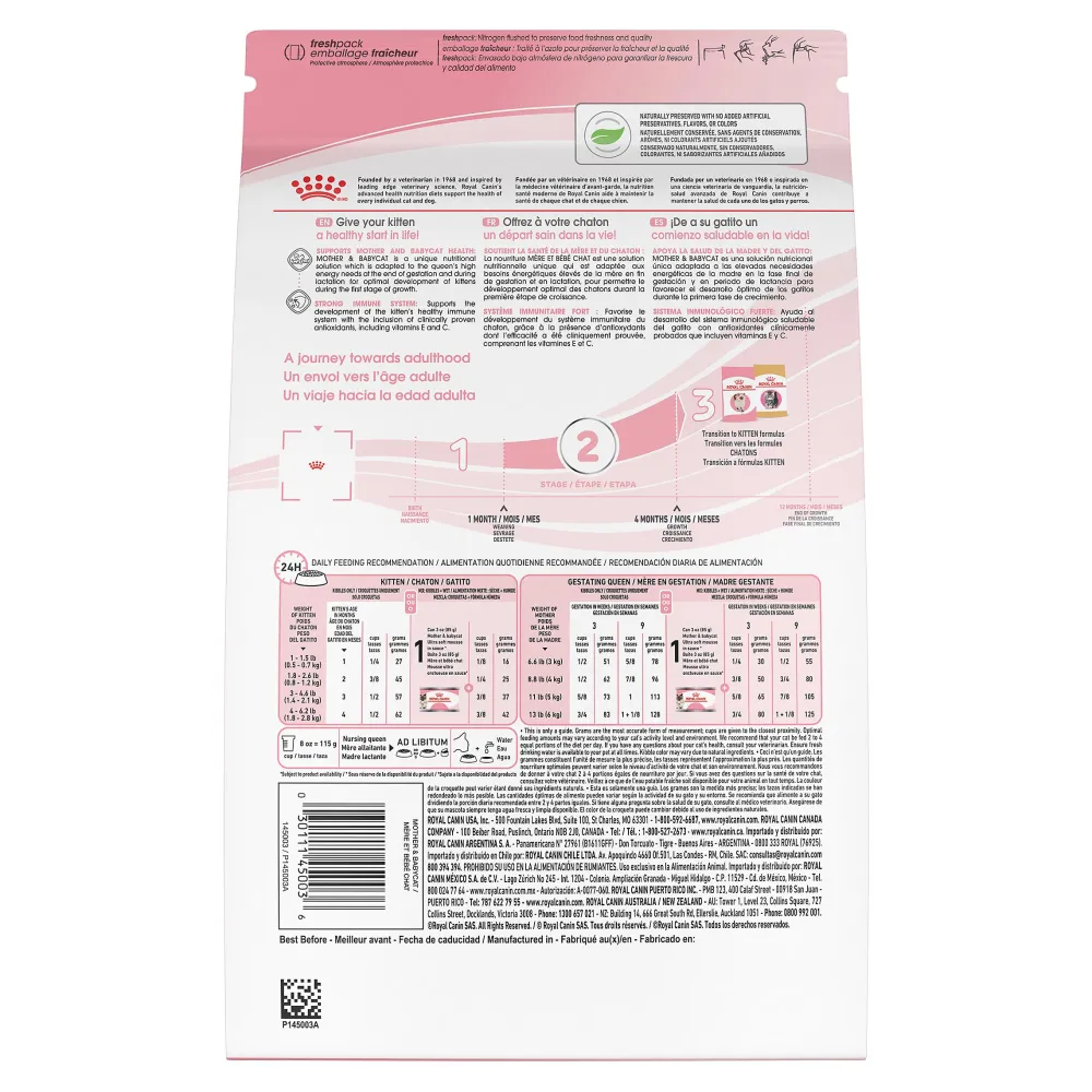 Royal Canin Dry Food^Feline Health Nutrition Mother & Babycat Dry Cat Food, 3-lb