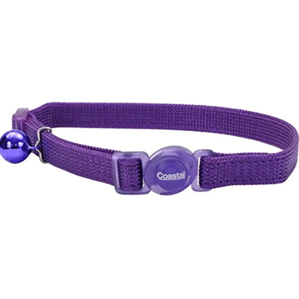 Safe Cat By Coastal Leashes & Collars | Leashes & Collars^Safe Cat Adjustable Nylon Breakaway Cat Collar, Purple, 12-in