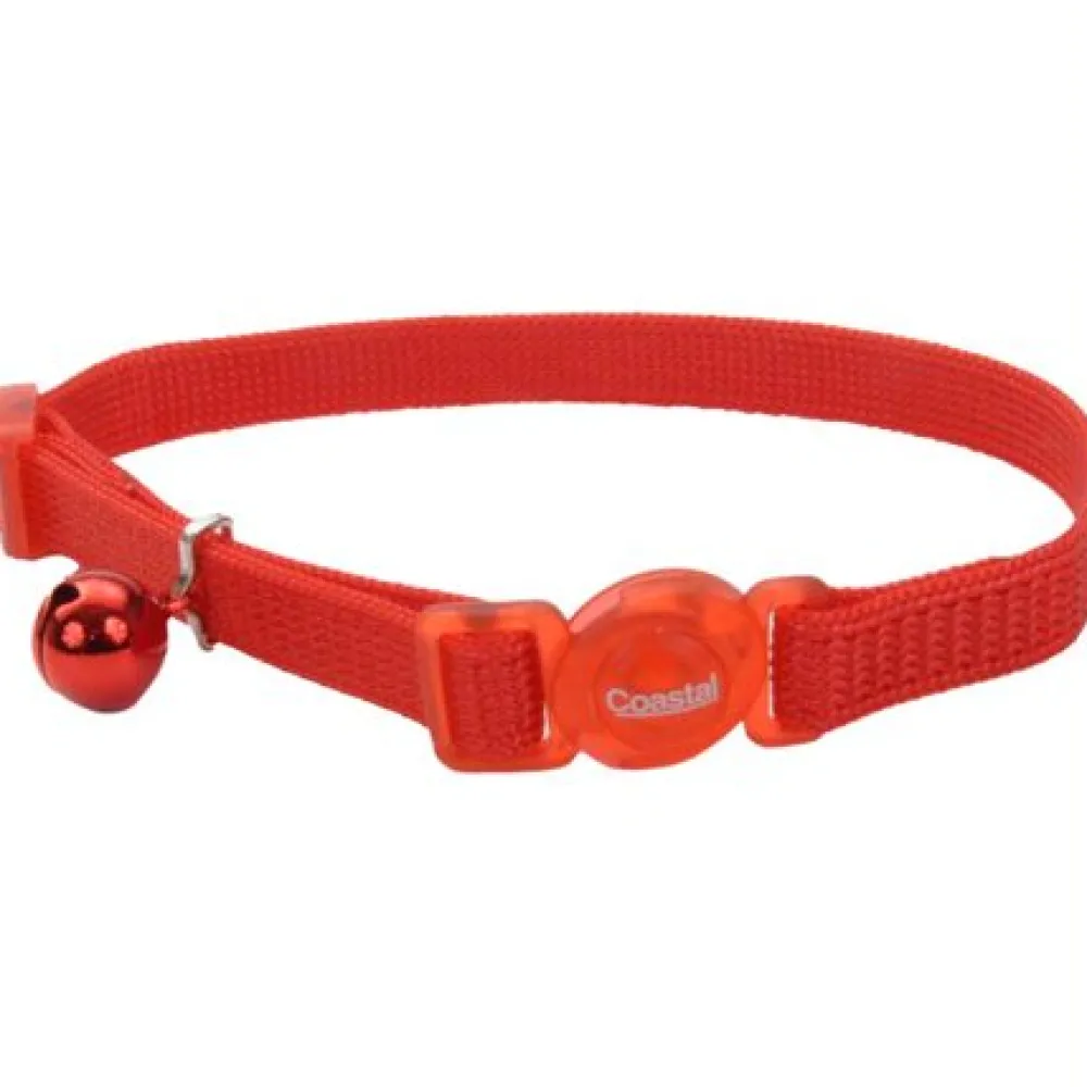 Safe Cat By Coastal Leashes & Collars | Leashes & Collars^Safe Cat Adjustable Nylon Breakaway Cat Collar, Red, 12-in