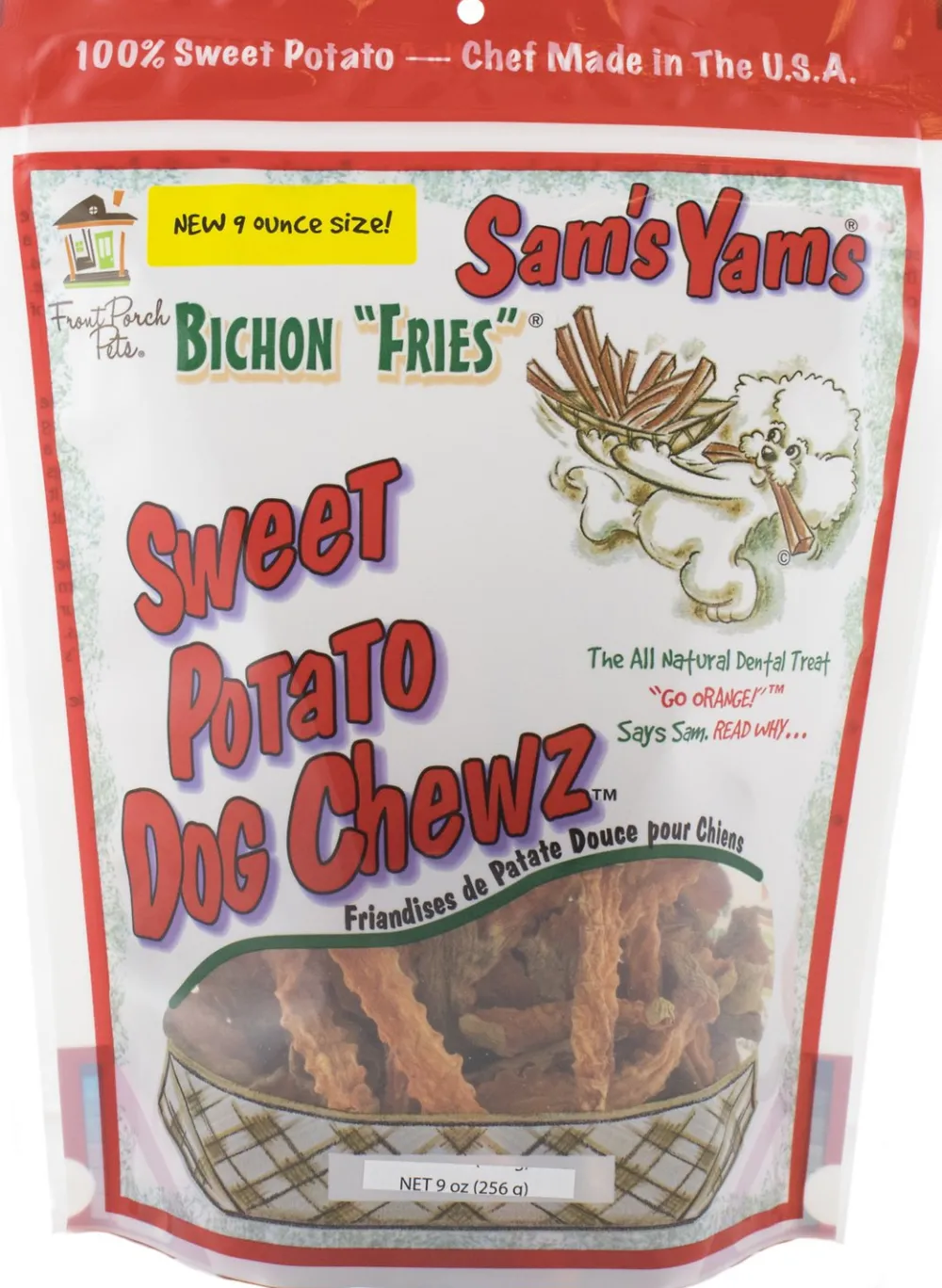 Sam's Yams Air-Dried & Dehydrated Treats^Bichon "Fries" Sweet Potato Dog Treats, 9-oz