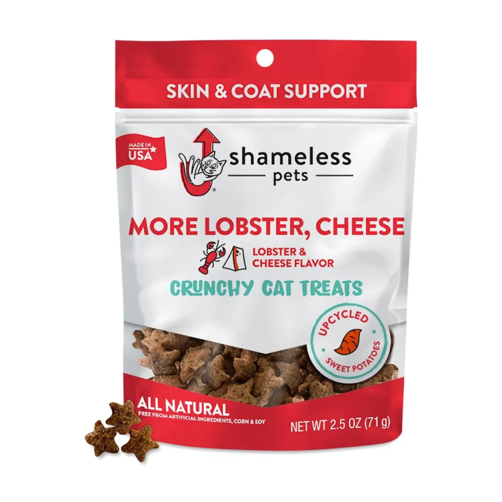 Shameless Pets Crunchy Treats^More Lobster, Cheese Crunchy Cat Treats, 2.5-oz