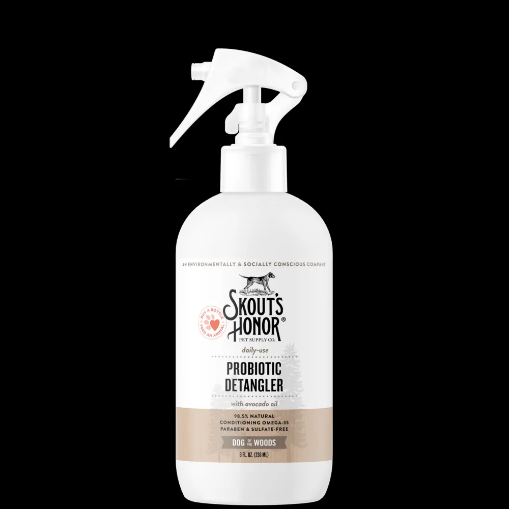 Skout's Honor Grooming | Grooming^Probiotic Detangler Dog of the Woods Scent for Dogs & Cats, 8-oz