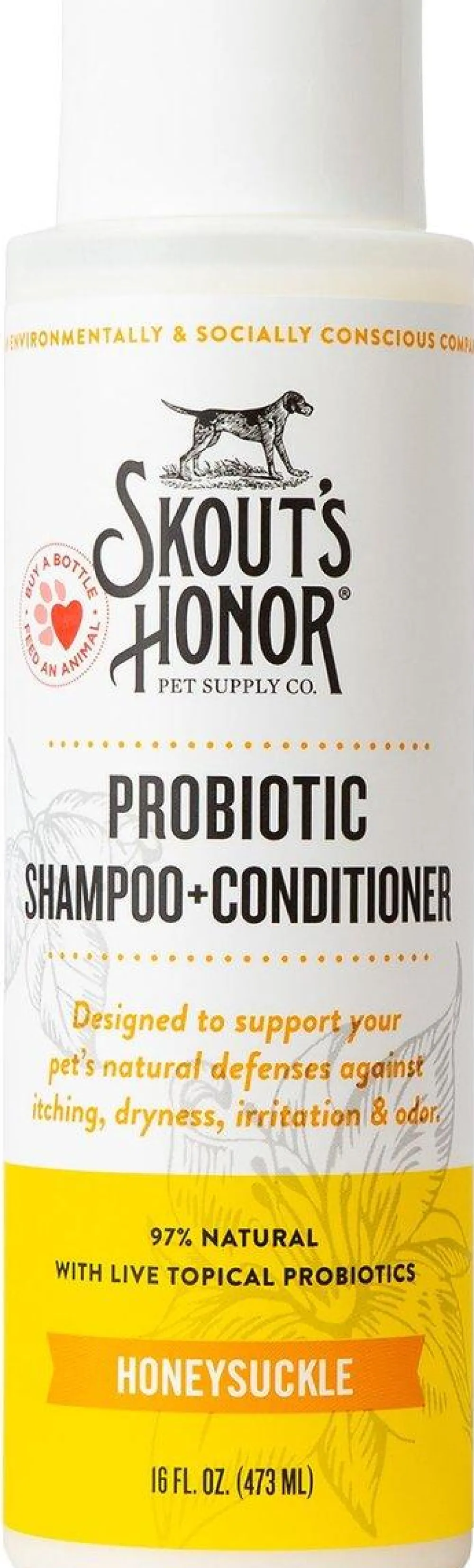 Skout's Honor Grooming | Grooming^Probiotic Honeysuckle Pet Shampoo & Conditioner, 16-oz