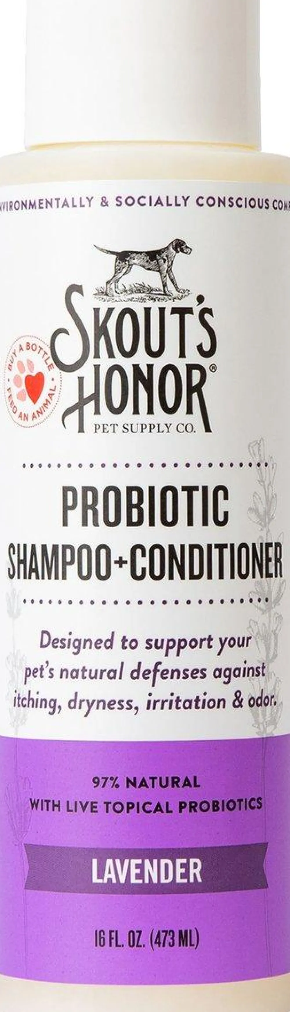 Skout's Honor Grooming | Grooming^Probiotic Lavender Pet Shampoo & Conditioner, 16-oz
