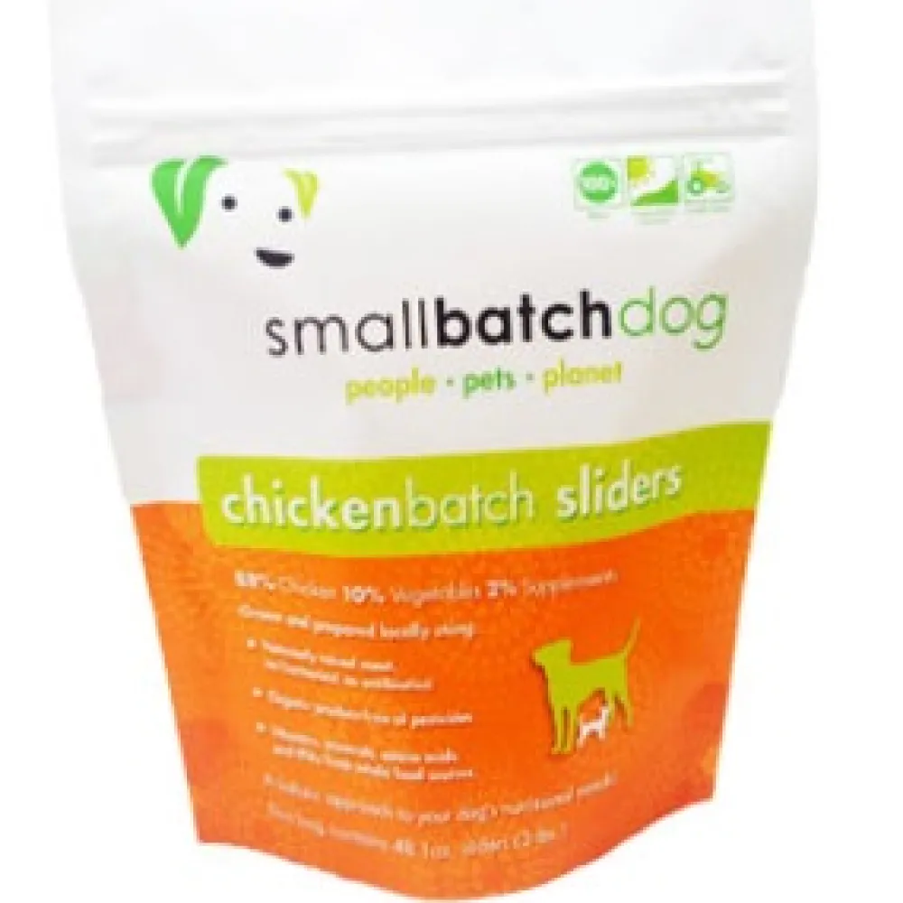 Smallbatch Frozen Food^Dog Chicken Batch Sliders Raw Frozen Dog Food, 3-lb