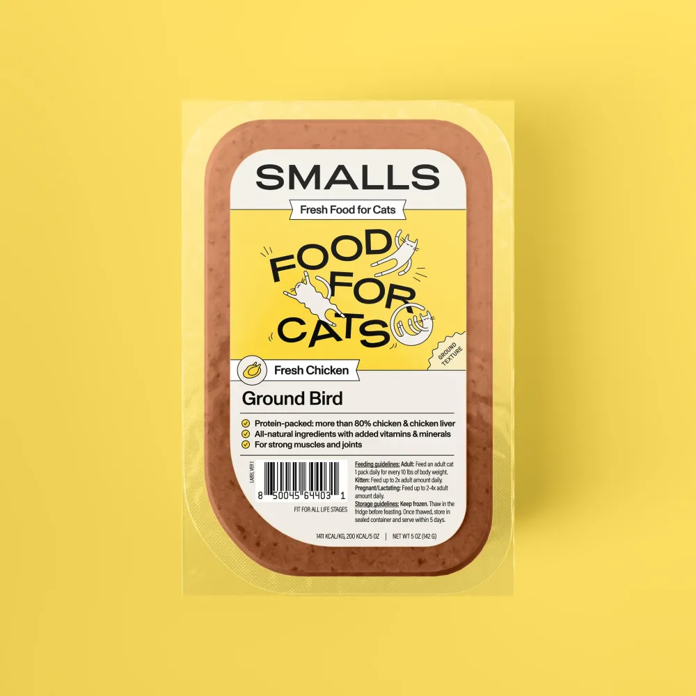 Smalls Frozen Food^Ground Bird Frozen Cat Food, 5-oz