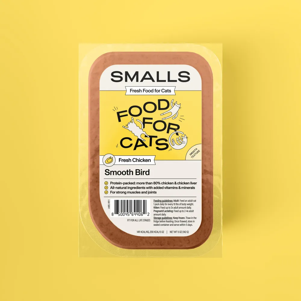 Smalls Frozen Food^Smooth Bird Frozen Cat Food, 5-oz