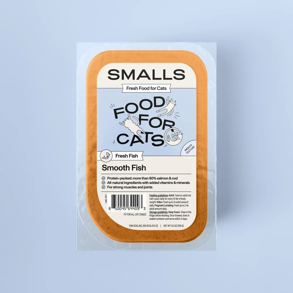 Smalls Frozen Food^Smooth Fish Frozen Cat Food, 5.5-oz