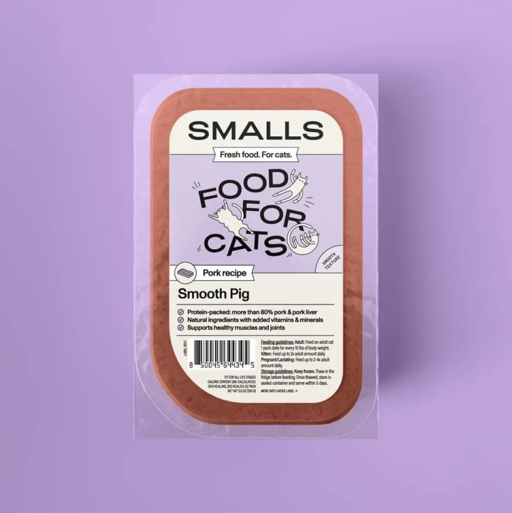 Smalls Frozen Food^Smooth Pig Frozen Cat Food, 5.5-oz