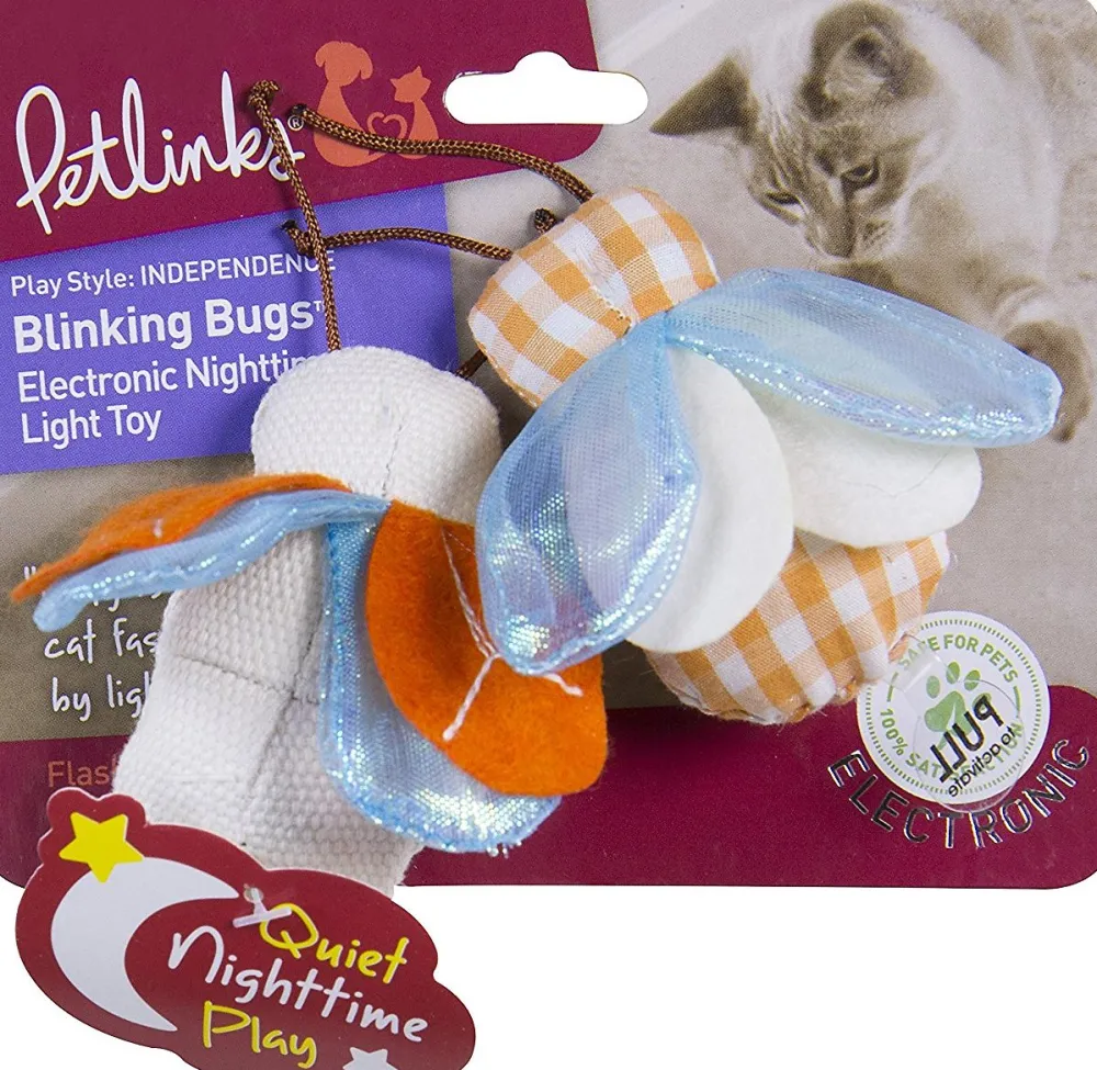 Smartykat Toys | Toys^Instincts Blinking Bugs Fireflies Electronic Nighttime Light Cat Toy, 2 count