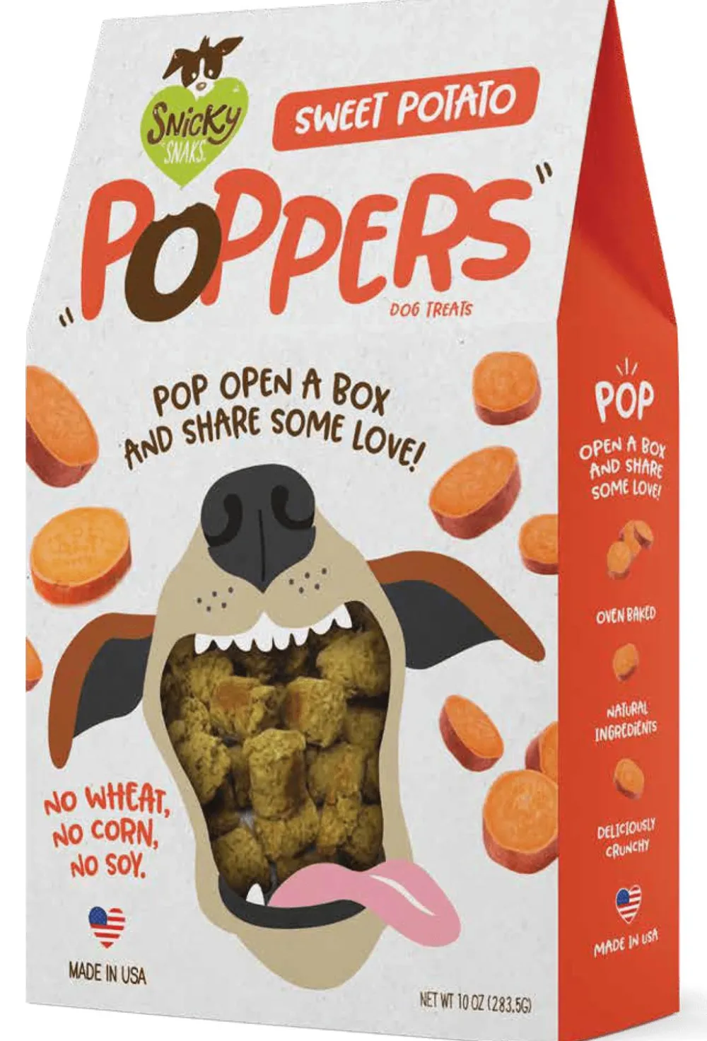 Snicky Snaks Biscuits & Crunchy Treats^Poppers Sweet Potato Dog Treats, 10-oz