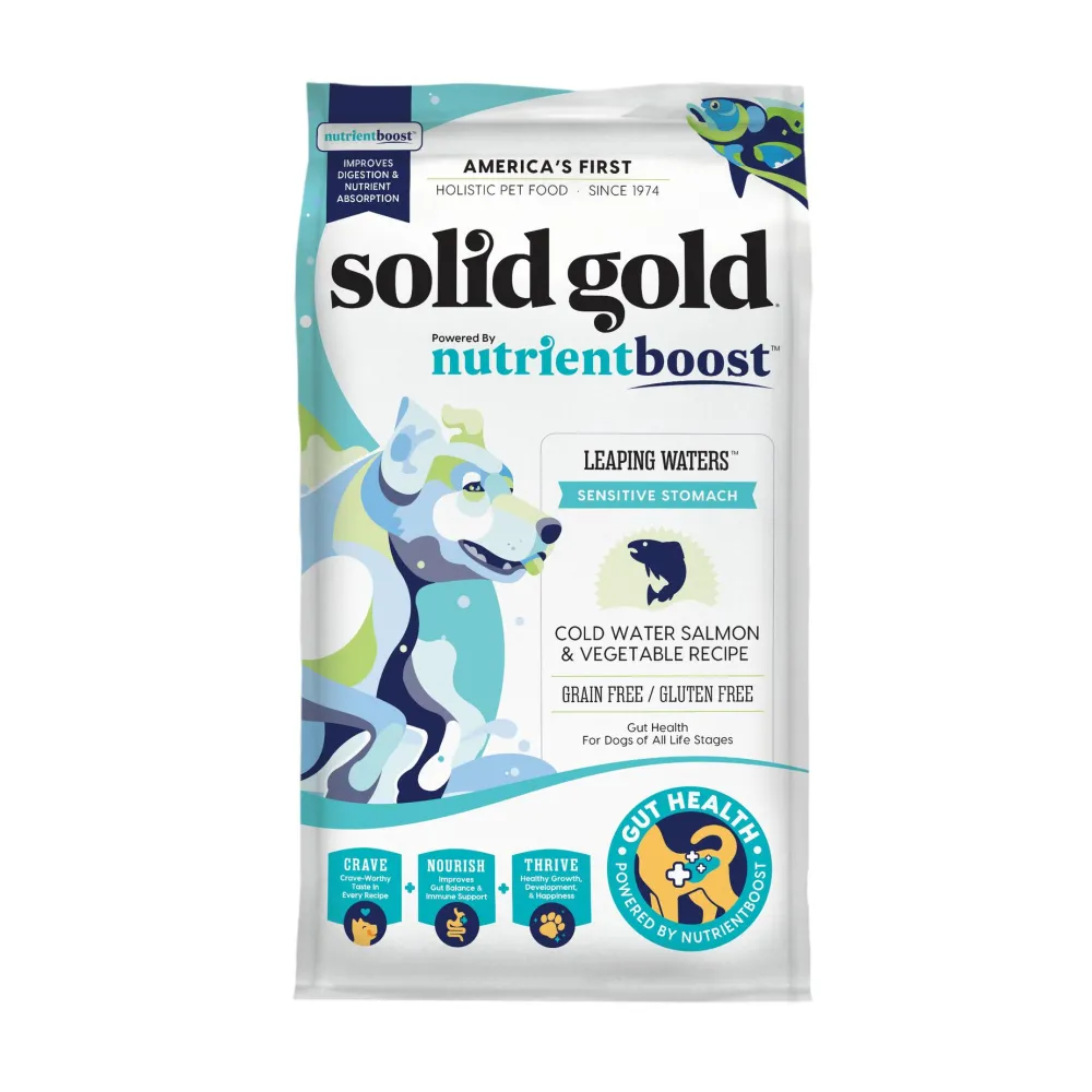 Solid Gold Dry Food^NutrientBoost Leaping Waters Salmon & Vegetable Grain-Free Dry Dog Food, 3.75-lb