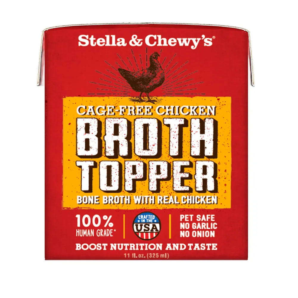 Stella & Chewy's Food Toppings | Broth^Broth Topper Cage-Free Chicken for Dogs, 11-oz