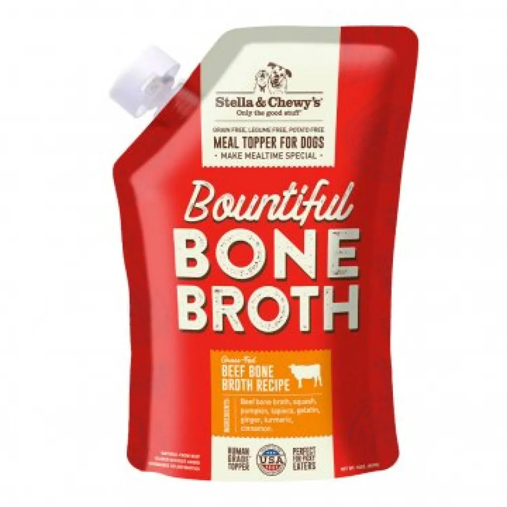 Stella & Chewy's Food Toppings | Broth^Dog Bountiful Bone Broth Beef Meal Topper for Dogs, 16-oz